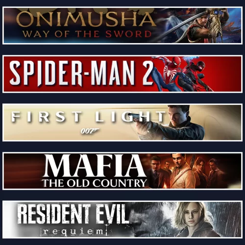 Onimusha +Spider 2 +007 +Mafia +Evil 9